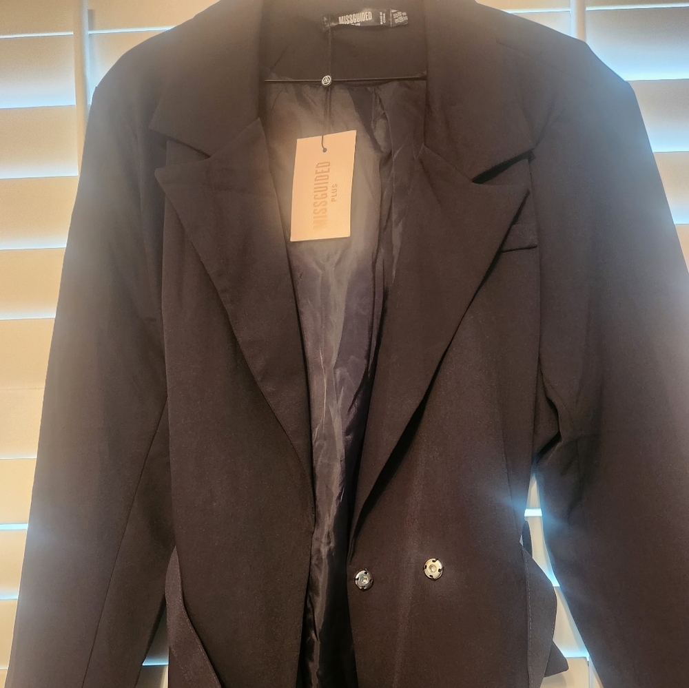 Brand New Black Blazer with Belt